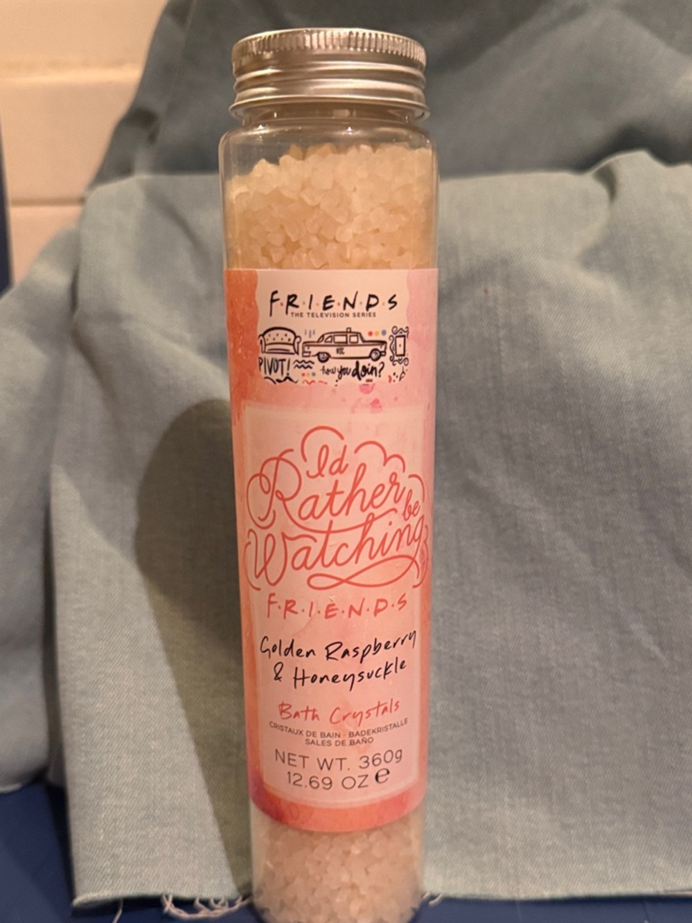 FRIENDS Pink Golden Raspberry & Honeysuckle Bath Crystals
